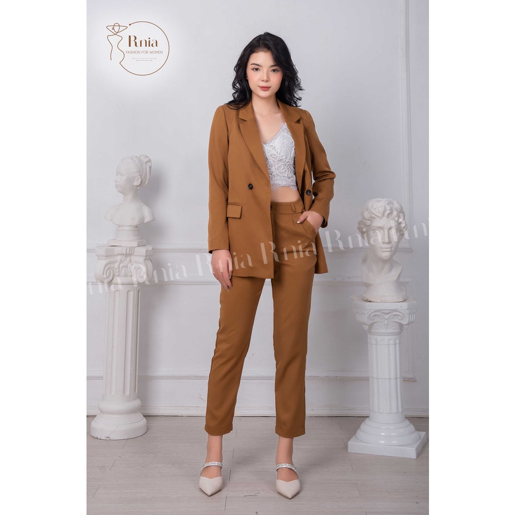 Set Blazer nữ quần dài RNIA chất liệu siêu nhẹ BO2281