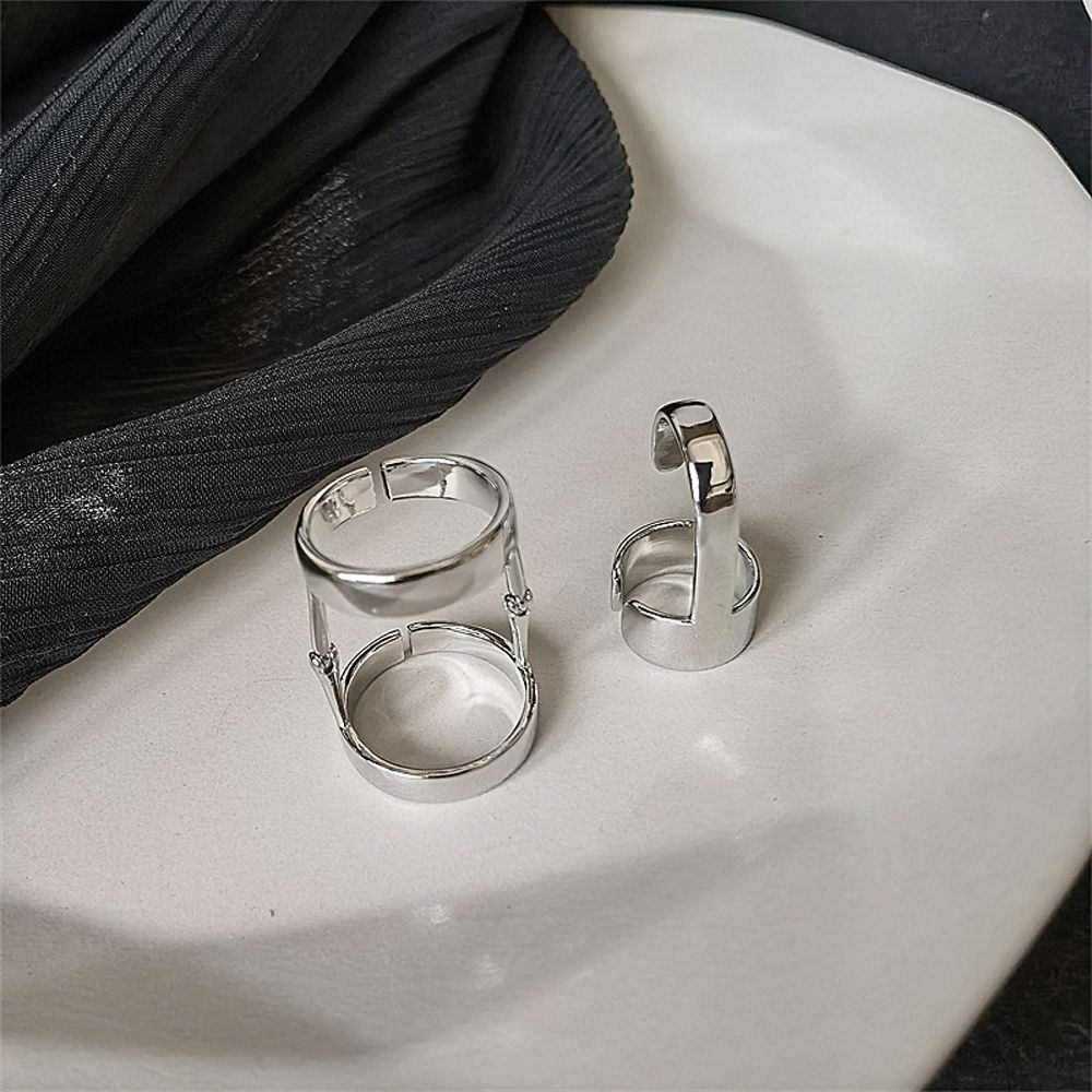 Nhẫn đeo ngón tay phong cách hình học thời trang ấn tượng