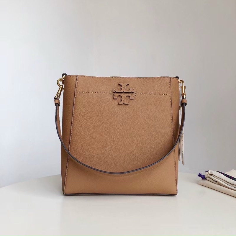 TNS - Túi bucket form hobo  Torie Mcgraw hobo bag -màu nâu tây sang trọng