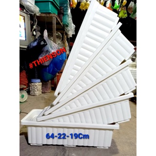 Combo 5 chậu nhựa chữ nhật trồng rau và nuôi cá