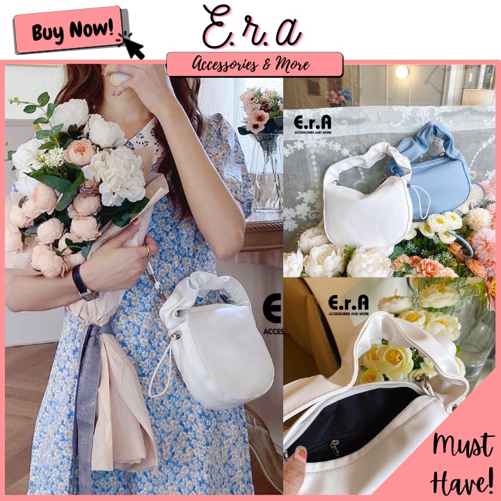Túi Xách Đeo Chéo Nữ ERASHOP 077274 - Vải Dây Nhún Trơn Basic (mẫu 2), Dễ Thương, Phong Cách Hàn Quốc, Siêu Rẻ Đẹp