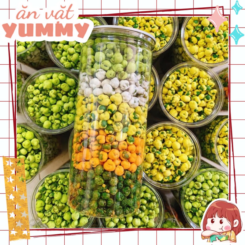 Đậu Hà Lan Mix 5 Vị 420gr Ăn Vặt Yummy - đồ ăn vặt lon pet vừa ngon vừa rẻ