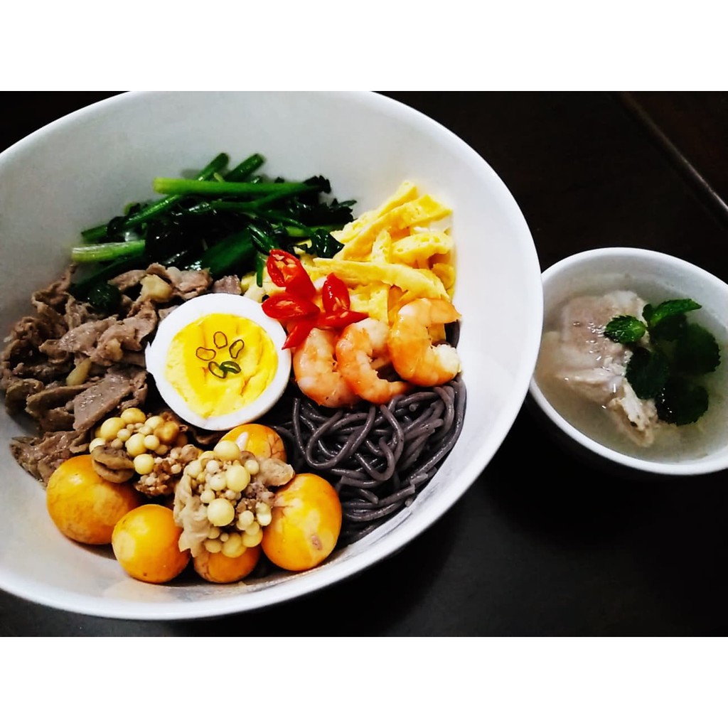 {eatclean - healthy} Bún gạo lứt đen Hoàng Minh - Gói 500g - giảm nguy cơ tiểu đường - Ổn định tim mạch