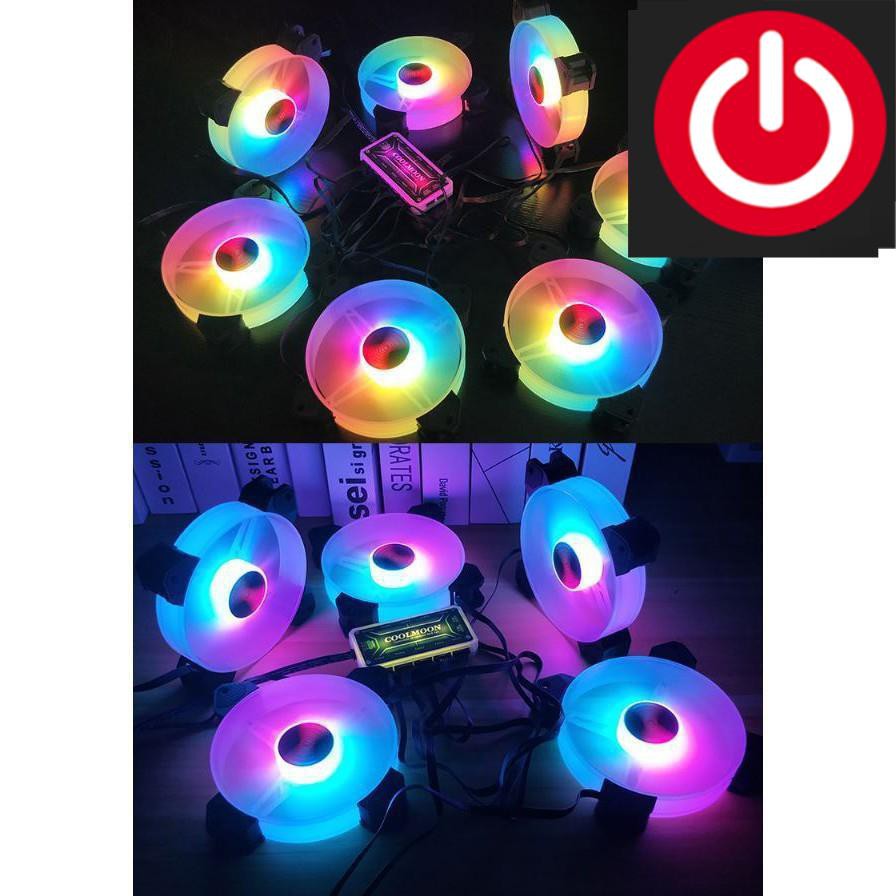 Bộ Quạt Tản Nhiệt, Fan Led RGB Coolmoon Y1 - Combo Tùy Chọn