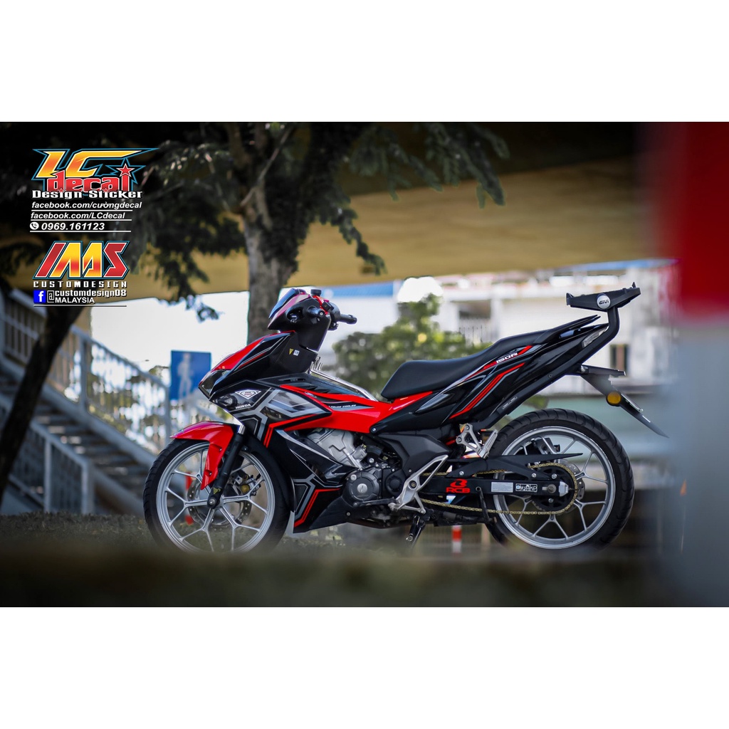 Tem rời Winner x đỏ đen chỉ , tem 3 lớp cao cấp