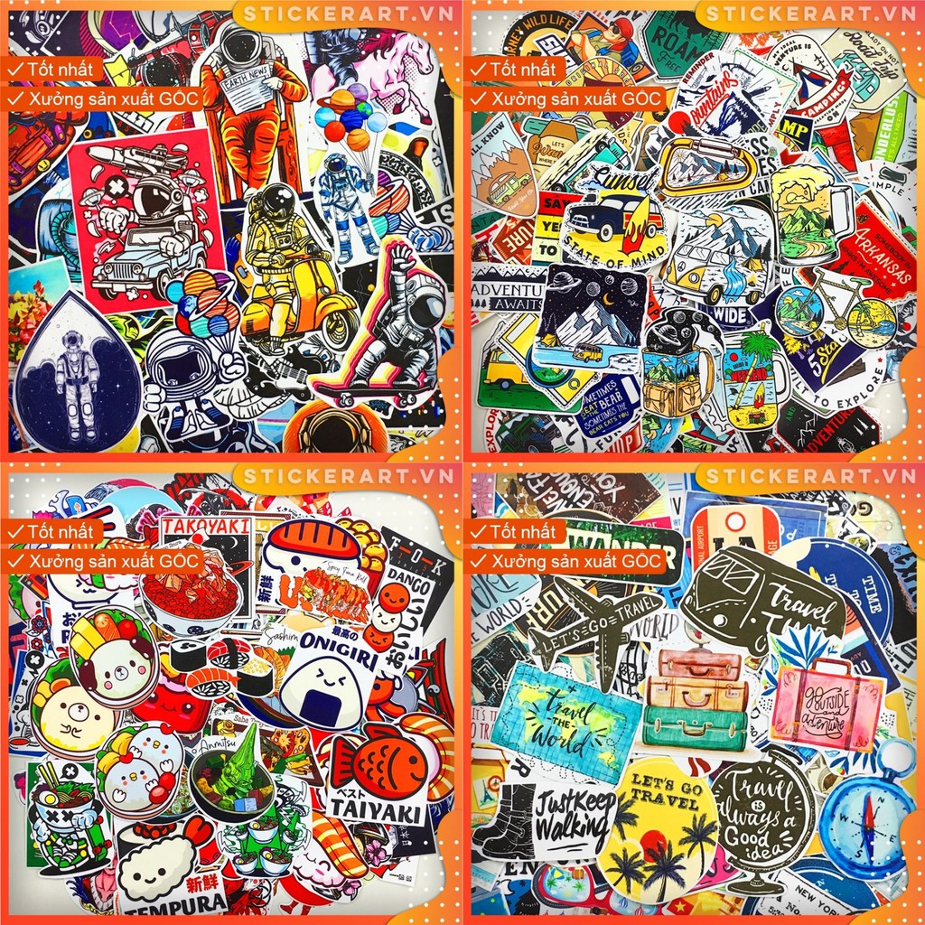 [SET 10 STICKER chủ đề DU LỊCH - VĂN HOÁ]