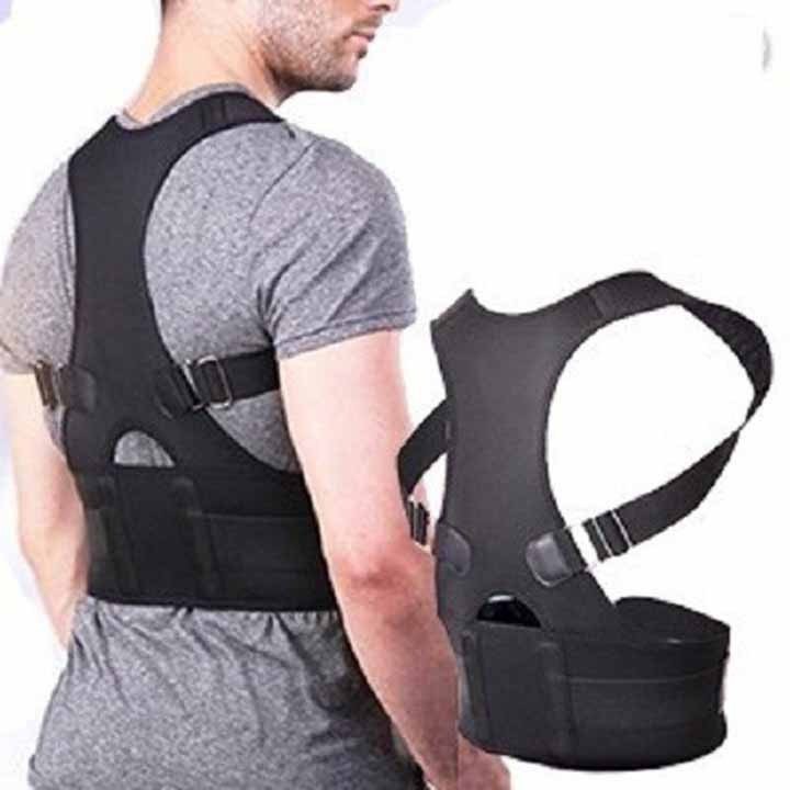 Đai chống gù lưng, chống cong vẹo, định hình cổ, vai, gáy - màu đen