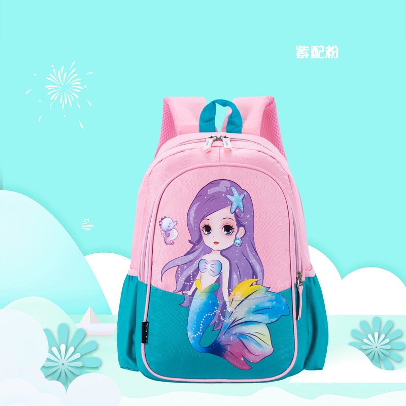(TH22) Bao Trẻ Em, Balo Bé Gái Họa Tiết Nàng Tiên Cá Đáng Yêu