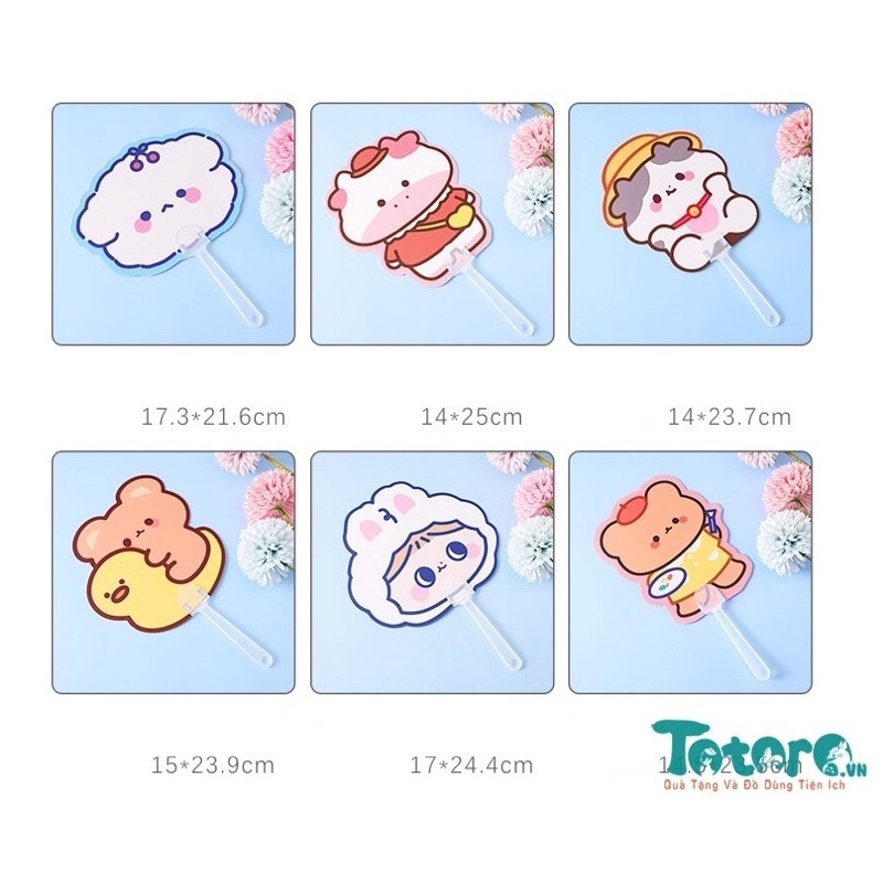 Quạt tay hoạt hình siêu dễ thương