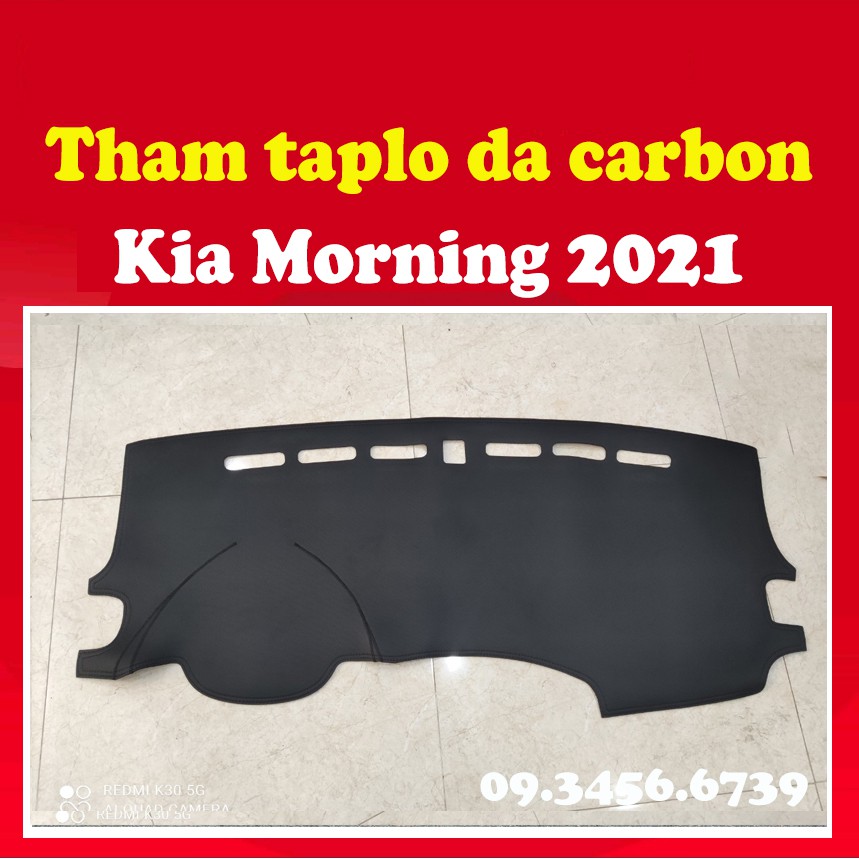 Thảm Taplo Da Carbon Xe Kia Morning 2021 Cao Cấp có chống trượt