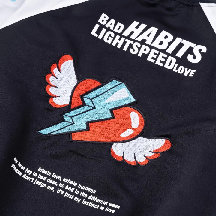 ÁO KHOÁC DÙ BOMBER BAD HABIT UNISEX - GIN STORE