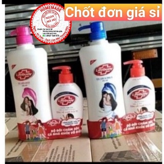 DẦU GỘI LIFEBUOY 640G,640ml GIA ĐÌNH HỒNG tặng rửa tay