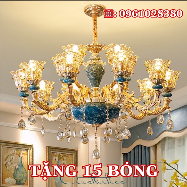 [15Tay-Tặng 15 Bóng]Đèn chùm J7 15 Tay Hàng có Bảo hành