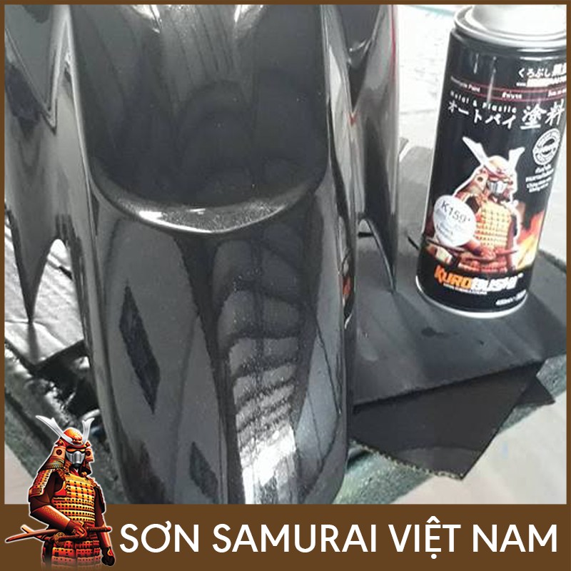 Chai sơn samurai màu đen kim loại K159 - Sơn Samurai