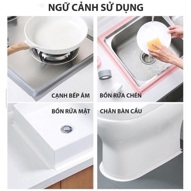 Băng Dính Dán Viền Bồn Rửa Chén / Bồn Rửa An Toàn Tiện Dụng Cho Nhà Bếp / Nhà Tắm