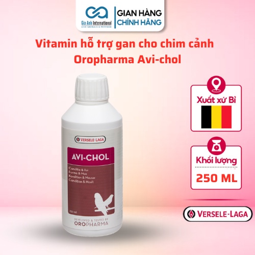 Vitamin hỗ trợ gan cho chim cảnh Versele-laga Oropharma Avi-Chol - 250ML
