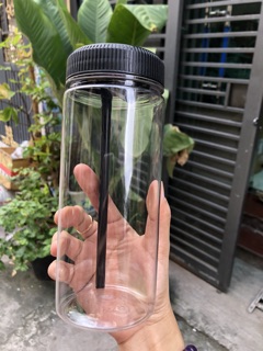 Chai nước tiện dụng ( trà sữa) có nấp 500ml ( có chứng nhận nhựa an toàn) không kèm ống hút