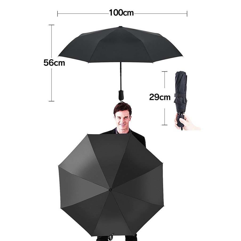 Ô dù che mưa nắng gấp gọn cỡ lớn ngoài trời, cây ô che nắng ô tô gấp gọn 8-12 nan cứng cáp chống tia UV cực tốt 88321