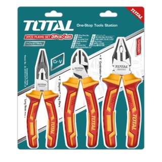 Bộ 3 kìm cách điện total tht2k0302 bộ kềm cách điện 1000v