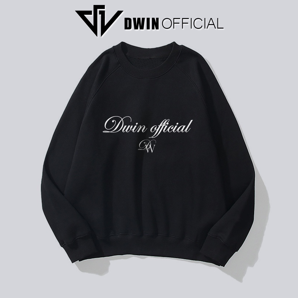 Áo sweater khoác nỉ dài tay unisex DWIN basic nam nữ form rộng oversize local brand