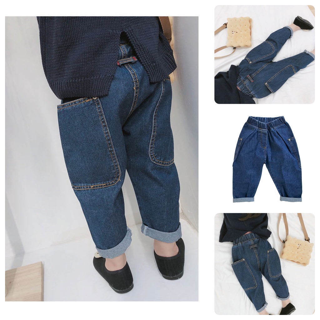 QJ42⚡Size90-140 (9-30kg)⚡Quần Jean bé trai/gái unisex⚡Thời trang trẻ Em hàng quảng châu