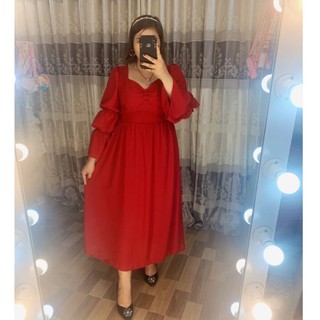 Đầm maxi công chúa dáng dày tay phồng 60-90kg