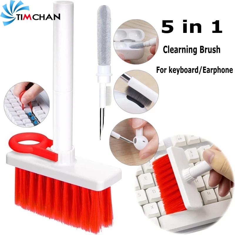 Cọ Vệ Sinh Tai Nghe 5 Trong 1 Thiết Kế Hai Đầu Mềm Có Thể Điều Chỉnh Đa Năng