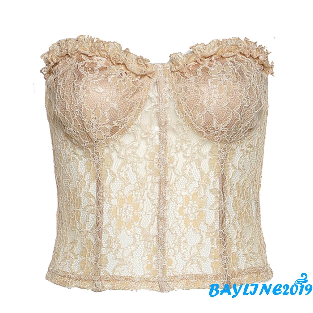 Áo Ống Phối Ren Lưới Xuyên Thấu Quyến Rũ Dành Cho Bạn Nữ