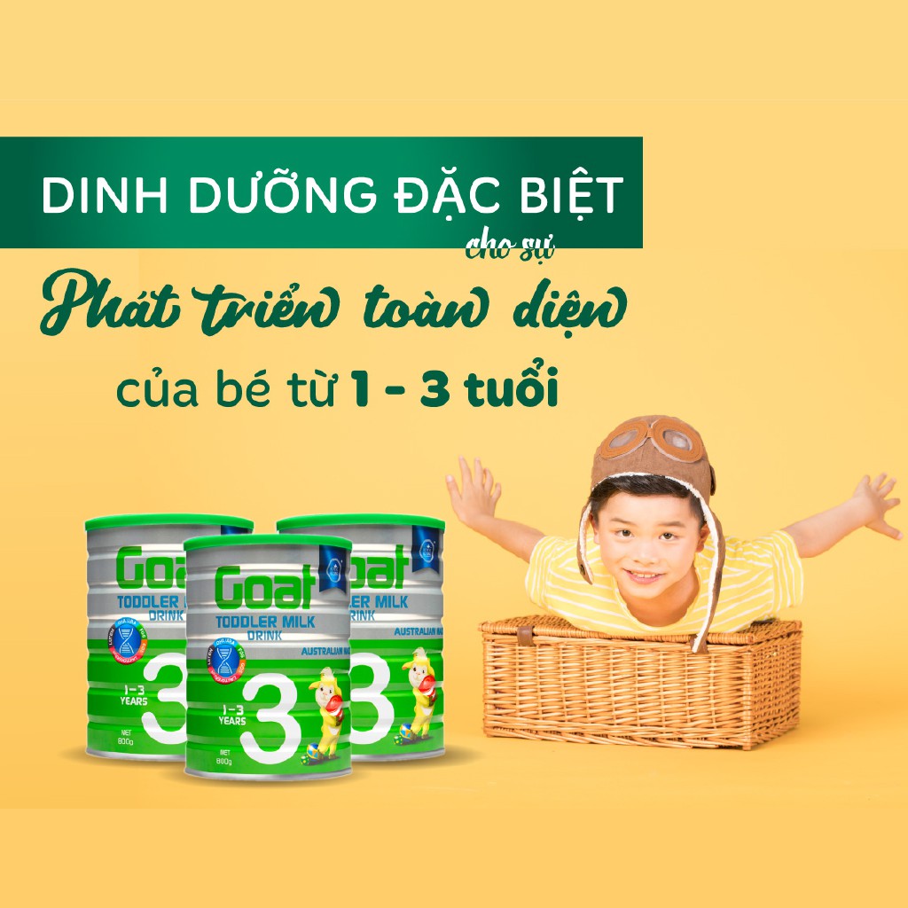 Combo 2 Sữa Dê Hoàng Gia Úc Goat Toddler Milk 3 Bổ Sung Dinh Dưỡng Cho Bé ROYAL AUSNZ 800g