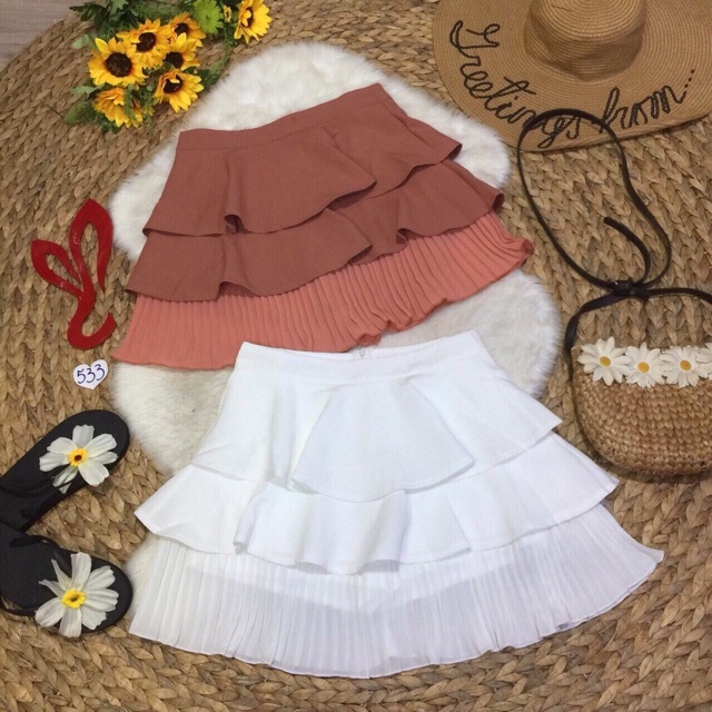 Váy quần dập ly