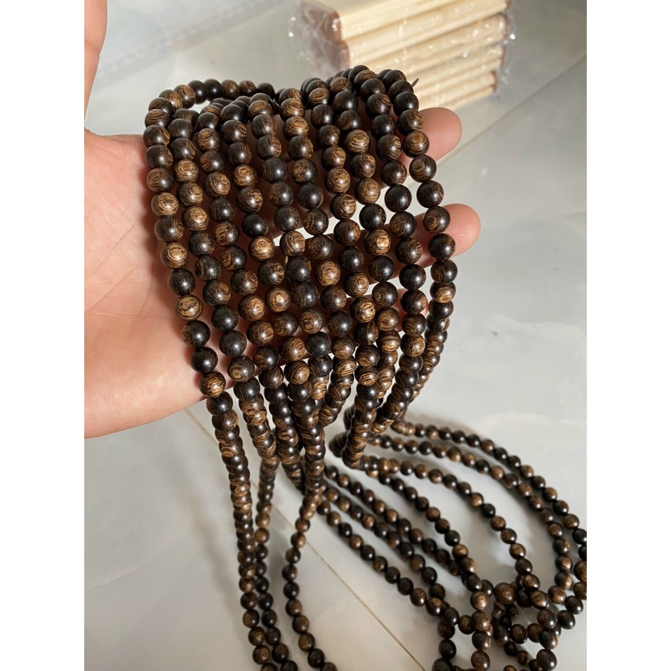 Vòng Tay Trầm Hương Sánh Chìm Chuỗi Tràng Hạt 108 6mm