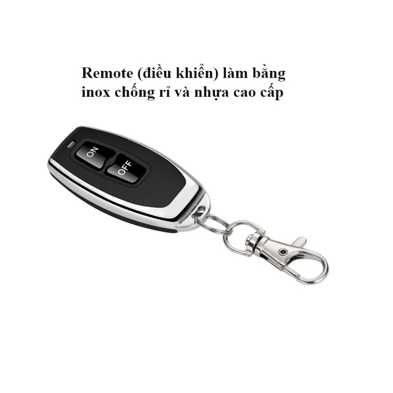 (2 remote) Bộ công tắc điều khiển từ xa 100m/ 3000W/30A/220V remote sóng RF 433MHz dùng cho máy bơm,đèn ,quạt