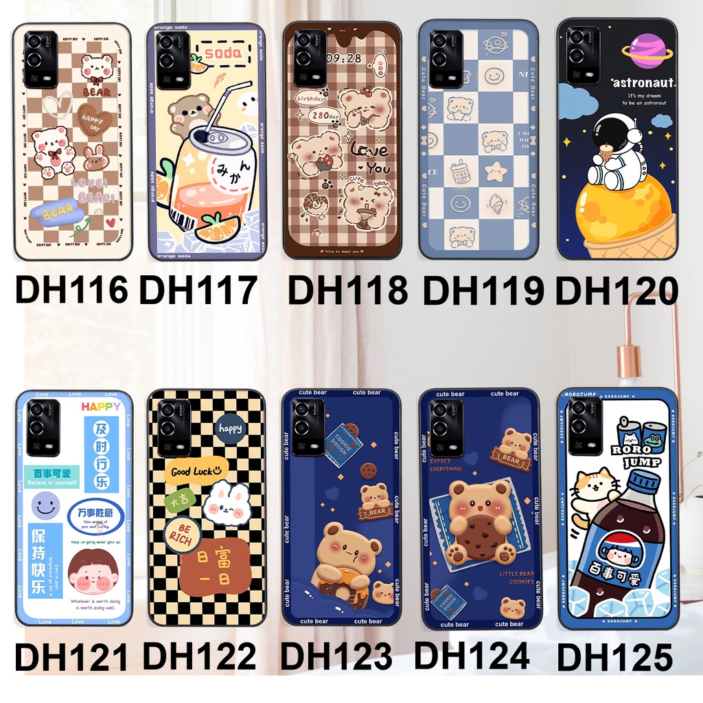 Ốp lưng Oppo A55 in hình 3D GẤU cute be@r, soda, happy day cực hot ,thời thượng