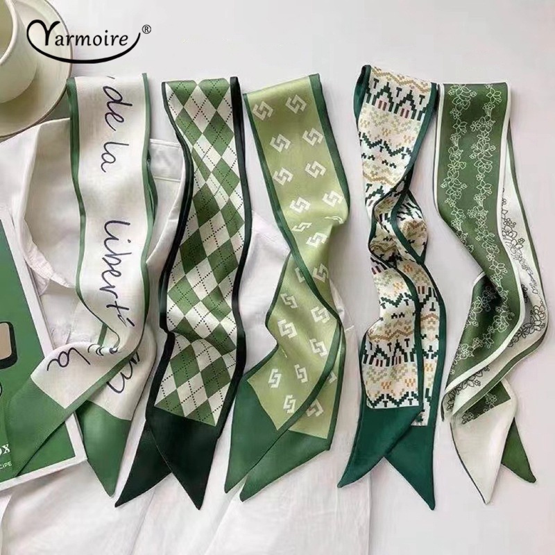 Dây Buộc Tóc Satin Màu Xanh Matcha Phong Cách Hàn Quốc Cổ Điển Thời Trang Cho Nữ