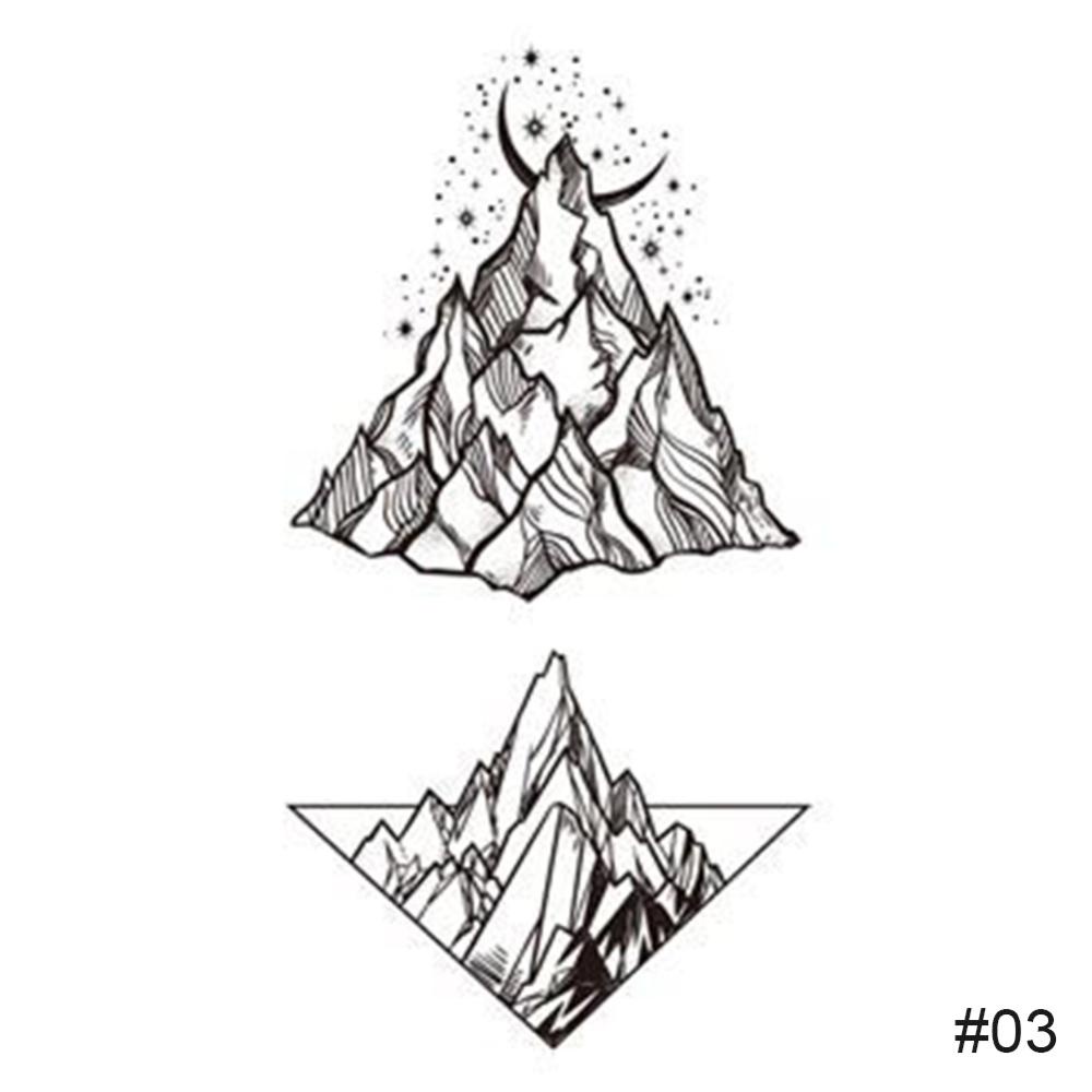 Timekey Hình Xăm Dán Tạm Thời Màu Đen Chống Nước Lâu Trôi O2U4