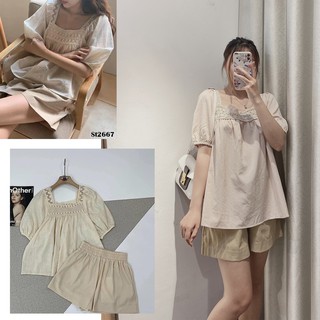 Set đũi be pha ren set bộ áo bbd be cổ ren mix quần sooc cộc đũi