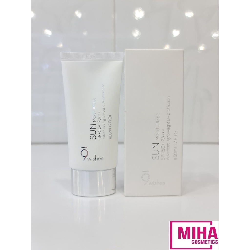 Kem Chống Nắng Bảo Vệ Và Dưỡng Ẩm Da 9Wishes Sun Moisturizer SPF 50+ PA+++ 50ml Hàn Quốc