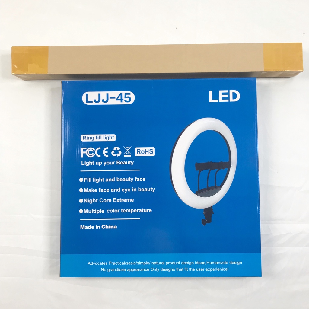 Đèn Livestream[FREESHIP] LJJ 45cm, 3 Kẹp Điện Thoại, Quay Tiktok,Làm Spa, Phun xăn (Tặng  Kèm Điều Khiển Từ Xa)[hulako]