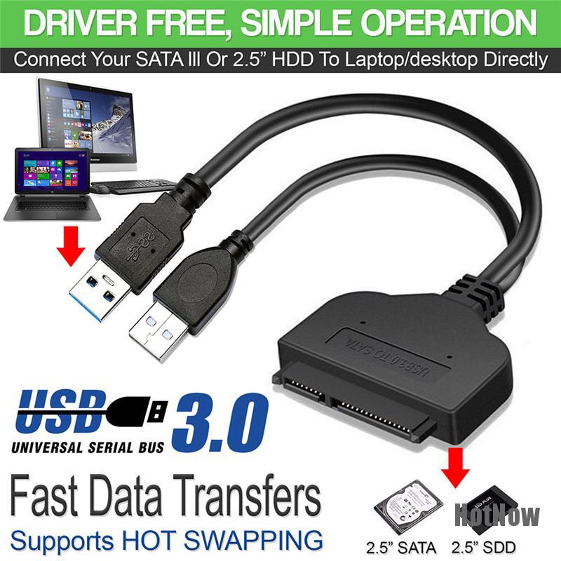 Adapter Chuyển Đổi Ổ Cứng SSD USB 3.0 Sang SATA 22 Pin 2.5 Inch