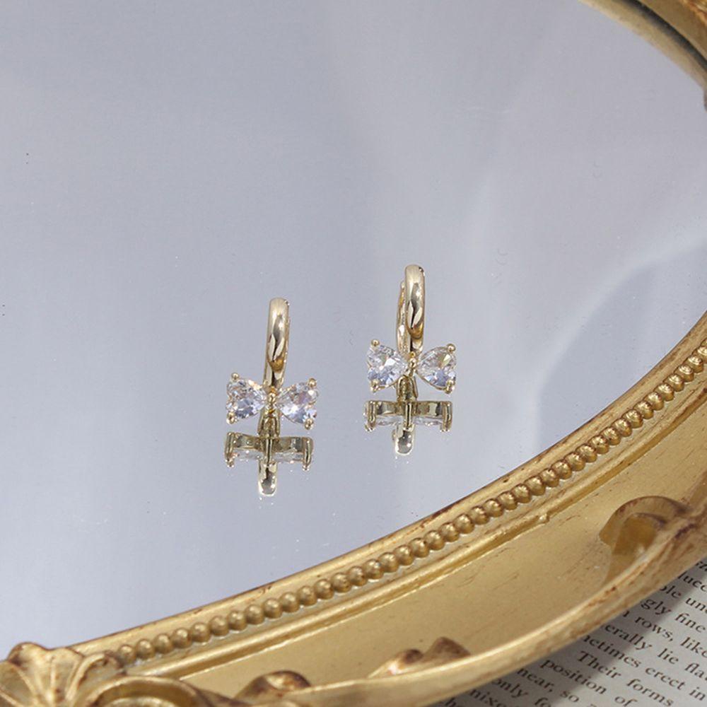 Đôi Khuyên Tai Vòng Đính Nơ Thời Trang Cho Nữ