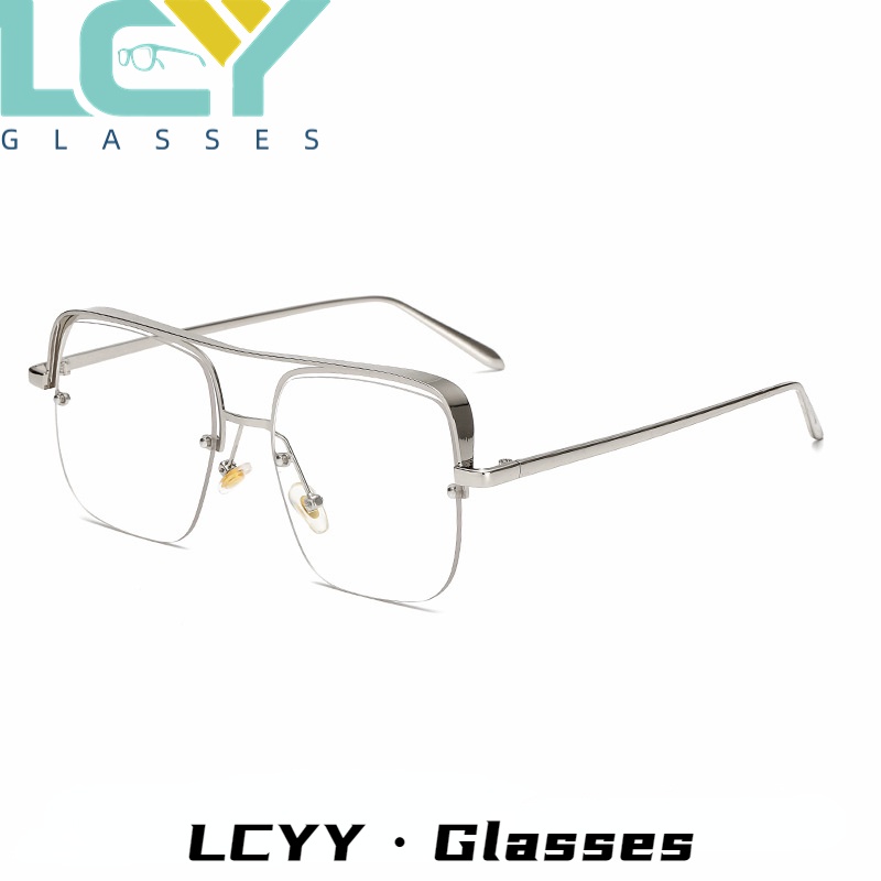 Lcyy Kính Mát Lái Xe Nửa Gọng Vuông Bằng Kim Loại Mẫu Mới 8921