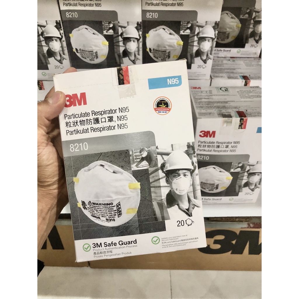 Khẩu trang N95 chống bụi mịn ,kháng khuẩn  3M 8210 Chính hãng tại Hà Nội