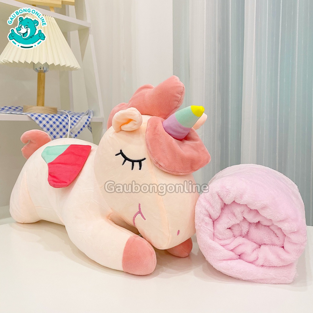 Gối Chăn Unicorn Nằm, Chăn Gối Khủng Long Đáng Yêu Cao Cấp Gấu Bông Online