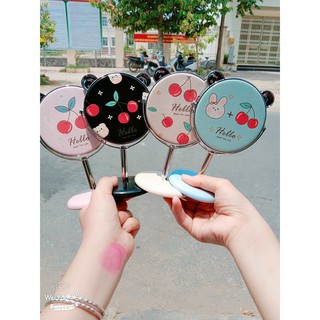 Gương trang điểm để bàn xoay 360 độ họa tiết cute