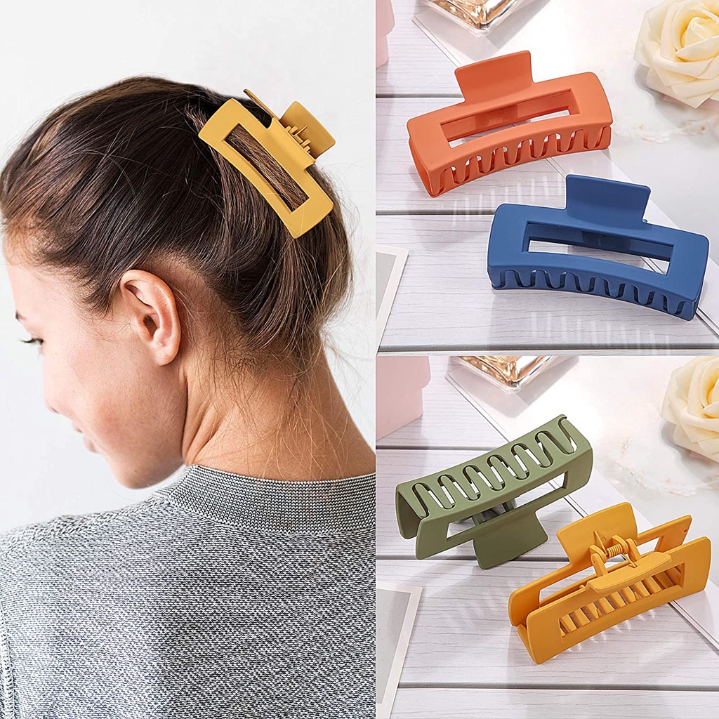 Kẹp tóc càng cua màu trơn thời trang cho nữ
