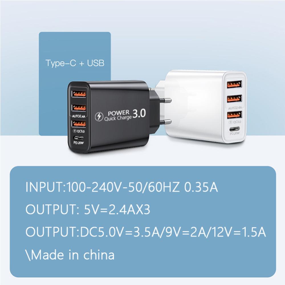 Đầu Sạc Nhanh usb DIGIFOUNDER 20W PD QC3.0 Cho iPhone 12 pro max Samsung Xiaomi I6T3 Bộ sạc dự phòng
