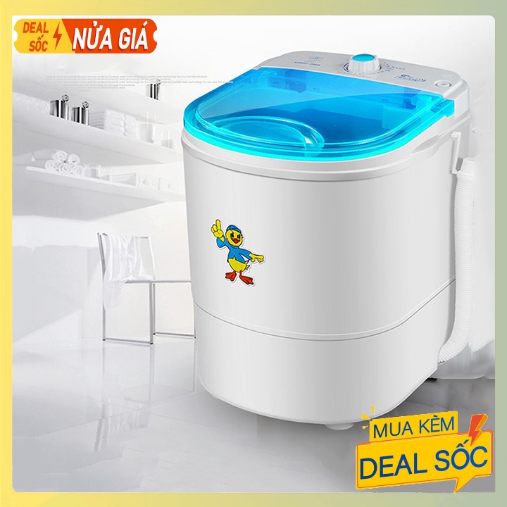 Máy giặt quần áo mini bán tự động, nhỏ gọn, tiện lợi