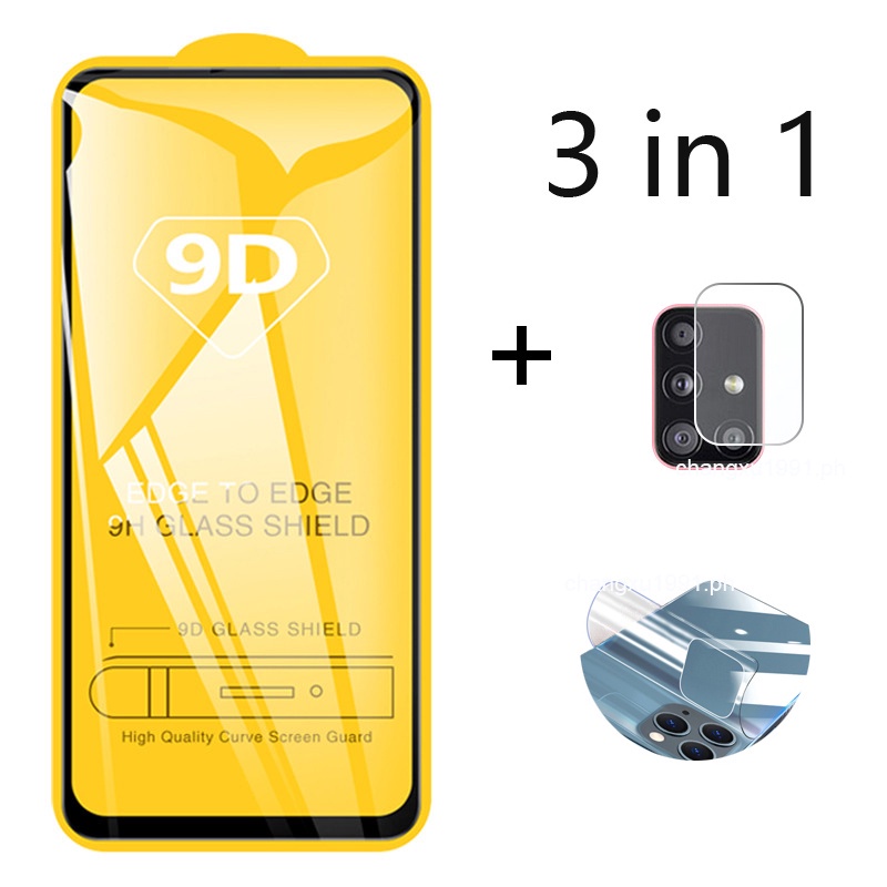 Kính Cường Lực 9D 3 Trong 1 Cho Oppo A5S/12 A16 A15 A54 F9 F11 Pro A31 A53 A91 A52 A9 A5 2020 A93 A94 A83 A74 A55 A15S F1S Reno 2 2F 3 5 6Z