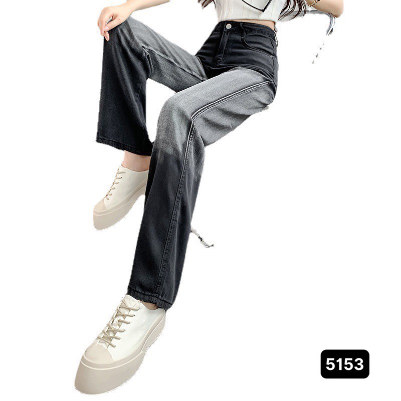 [ VIDEO+FREESHIP ] QUẦN JEANS ỐNG RỘNG NỮ LƯNG CAO LOANG TRẮNG GIỮA MÀU XÁM LAI CUỐN DÀY DẶN MỀM MỊN SIÊU THOÁNG MÁT