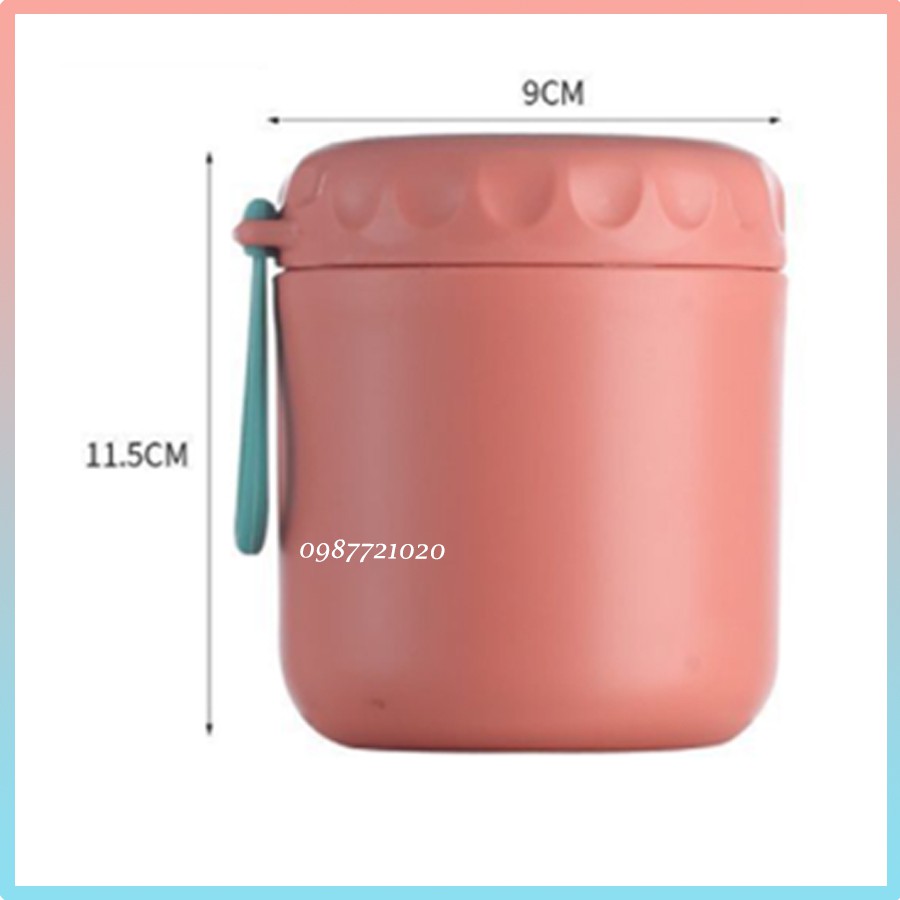 Hộp giữ nhiệt 430ml Hộp đựng canh thuỷ tinh 520ml| Ủ cháo cho bé